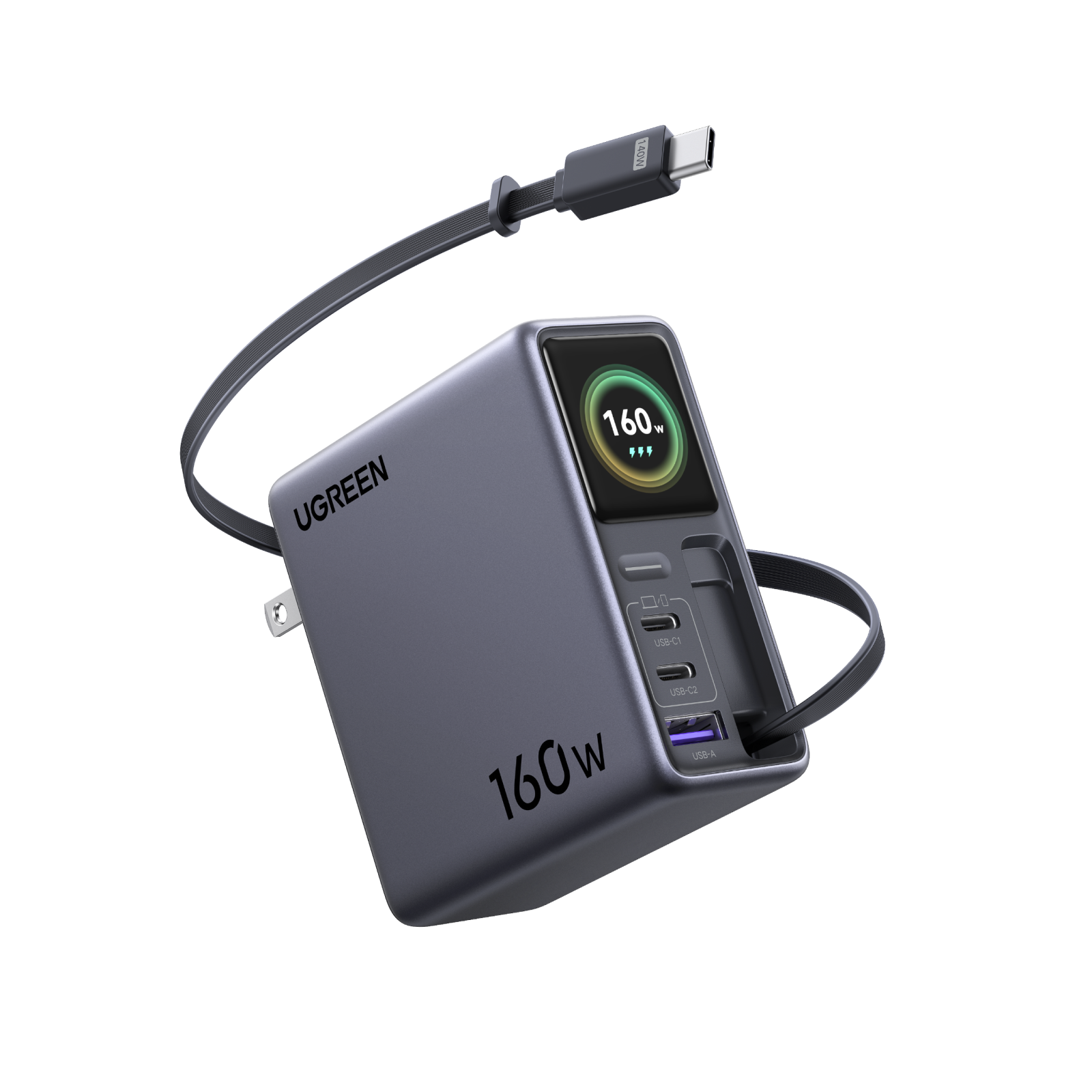 UGREEN Nexode Pro 160W 巻き取りケーブル内蔵充電器