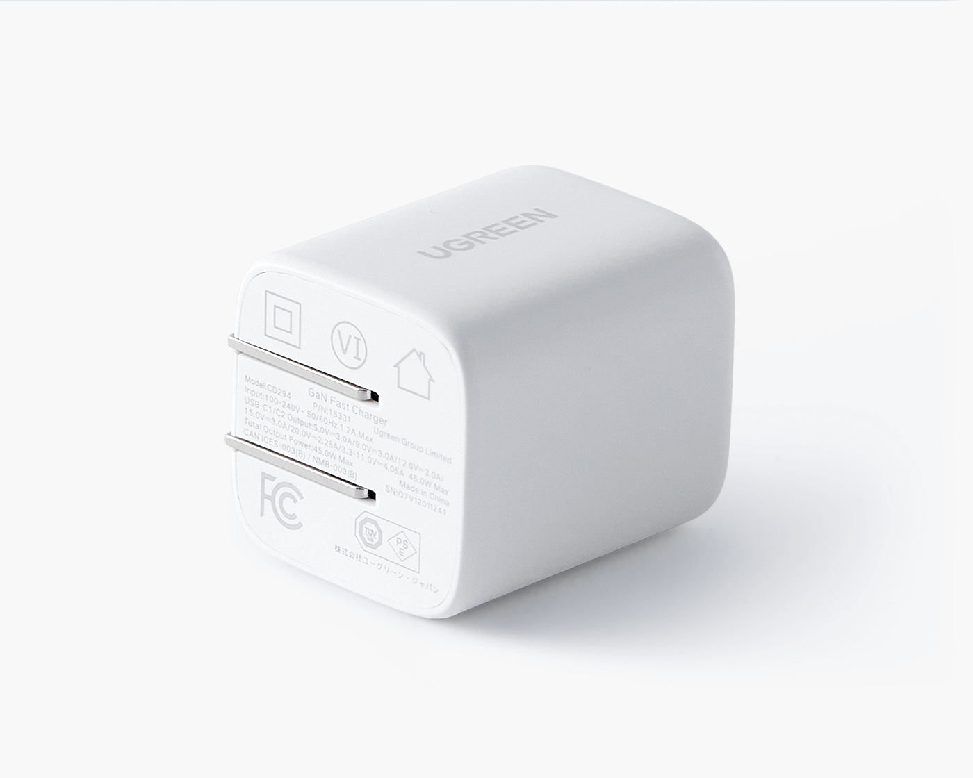 UGREEN Nexode Mini 45W GaN 急速充電器 白 UGREEN Nexode Mini 45W GaN 急速充電器 白