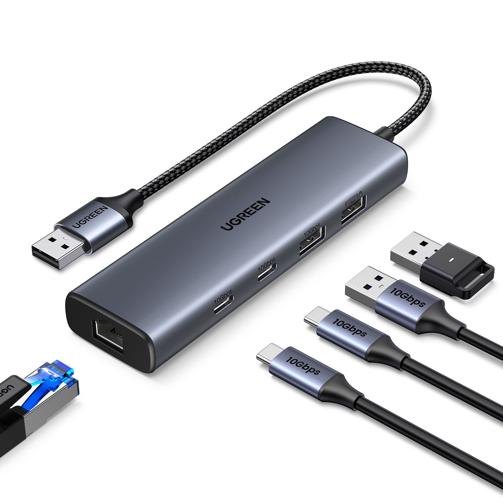 UGREEN 6-in-1 USB-A LANハブ