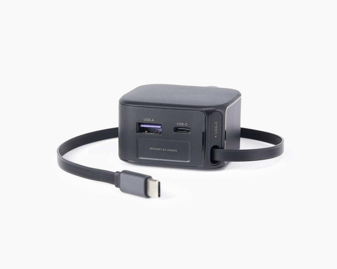 UGREEN Nexode 巻き取り式 USB-Cケーブル内蔵 カーチャージャー 60W