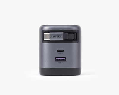 UGREEN Nexode 巻き取り式 USB-Cケーブル内蔵 充電器 65W