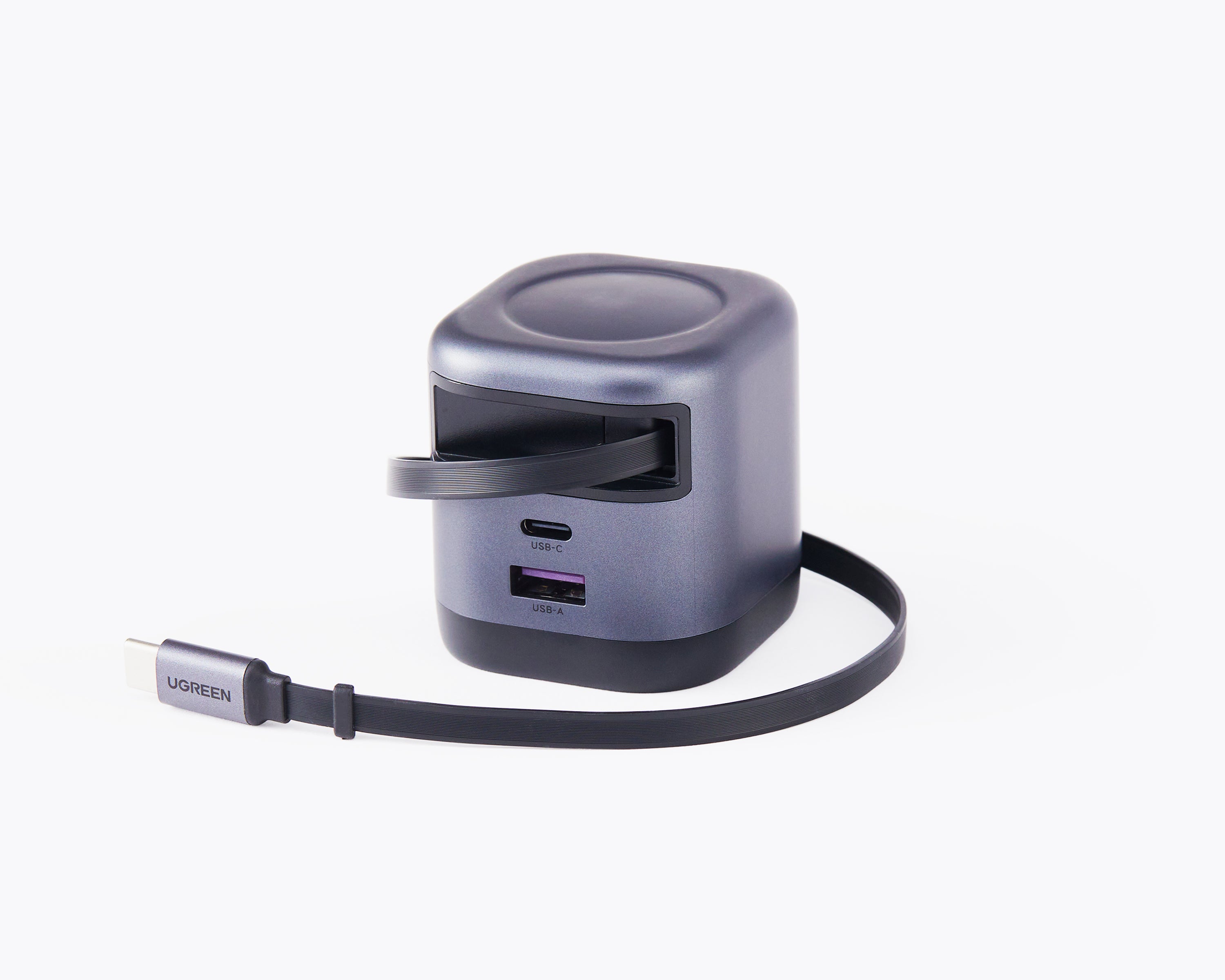 UGREEN Nexode 巻き取り式 USB-Cケーブル内蔵 充電器 45W