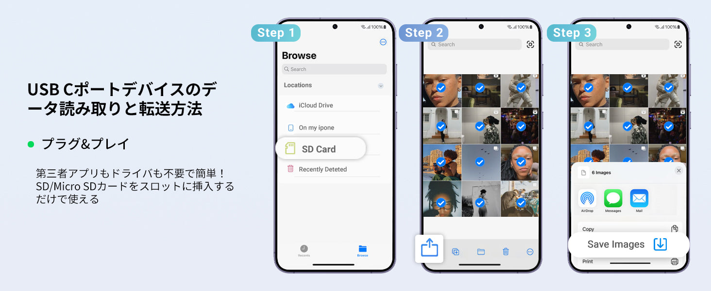 操作簡単プラグアンドプレイ