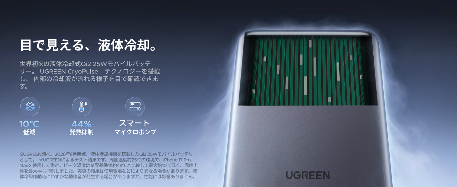 目に見える、冷却システム 