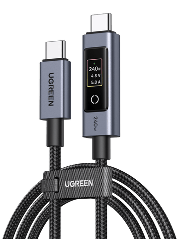 UGREEN Nexode 240W スマートディスプレイ搭載 USB-C to USB-Cケーブル