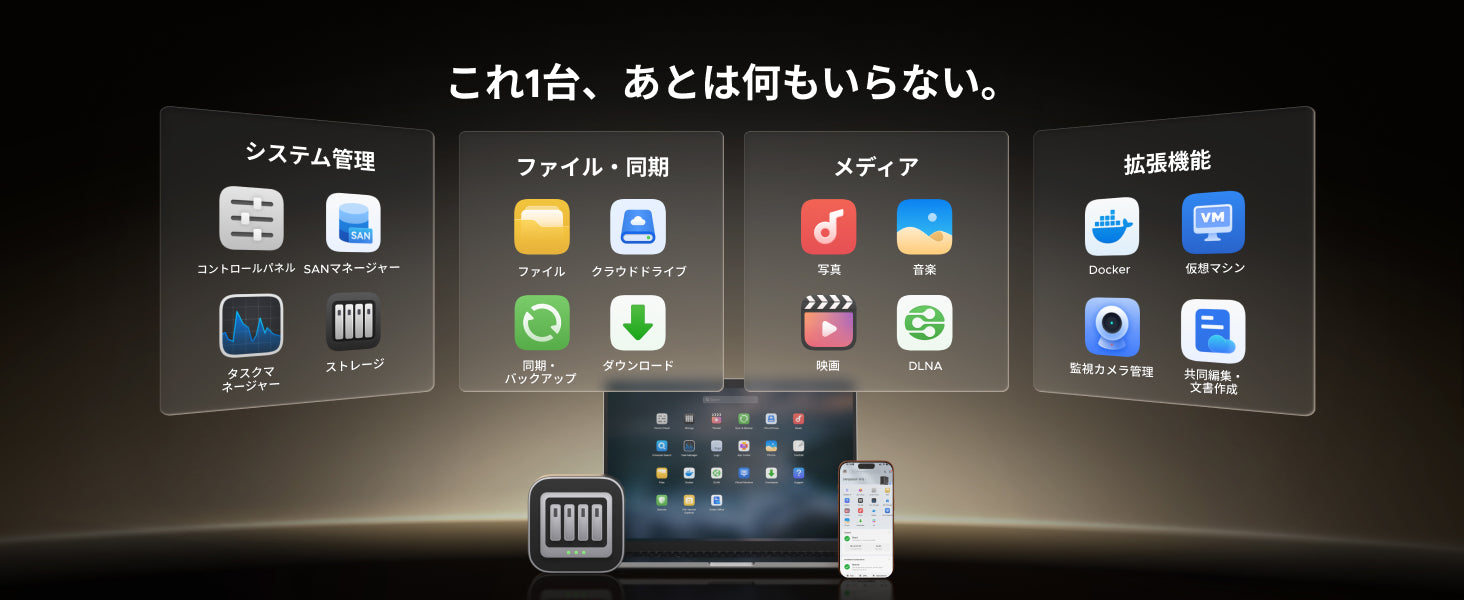 これ1台で、データ管理をもっと自由に。