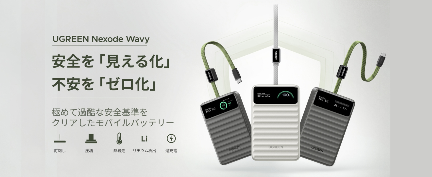 UGREEN Nexode Wavy 45w モバイルバッテリー